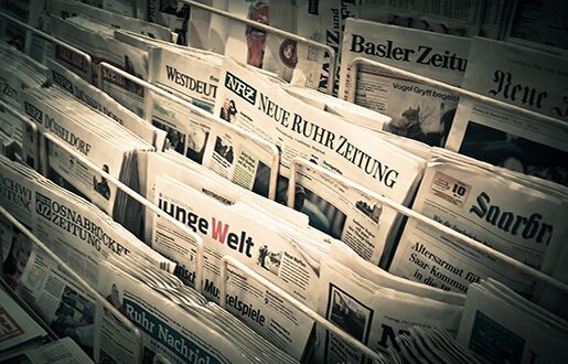Zeitungsstand mit großer Auswahl
